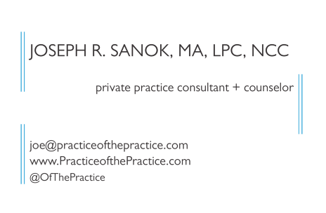 private practice consultant business card